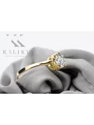 Pierścionek Vintage Biżuteria Cyrkonia 14k żółte złoto vrc366y